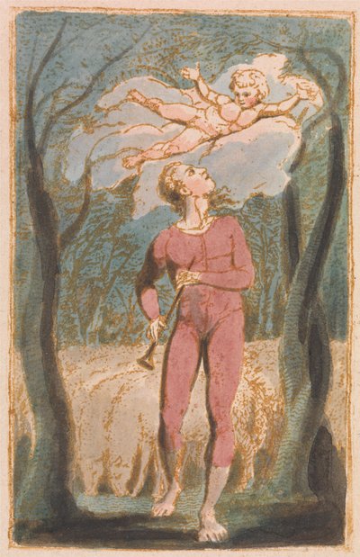Songs of Innocence, Plate 1, Frontispiece (Bentley 2) by William Blake